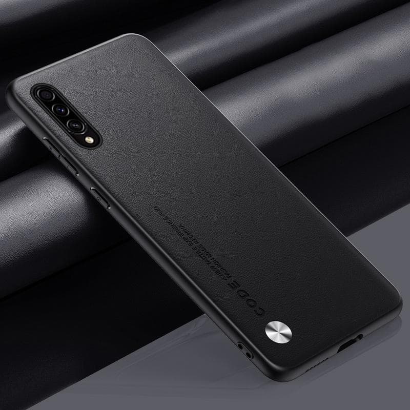 Luxury PU Leather Case For Samsung Galaxy A50 A30S A50S Back Cover Matte Silicone Protection Phone Case For Samsung A70 A70S For Samsung A50 black