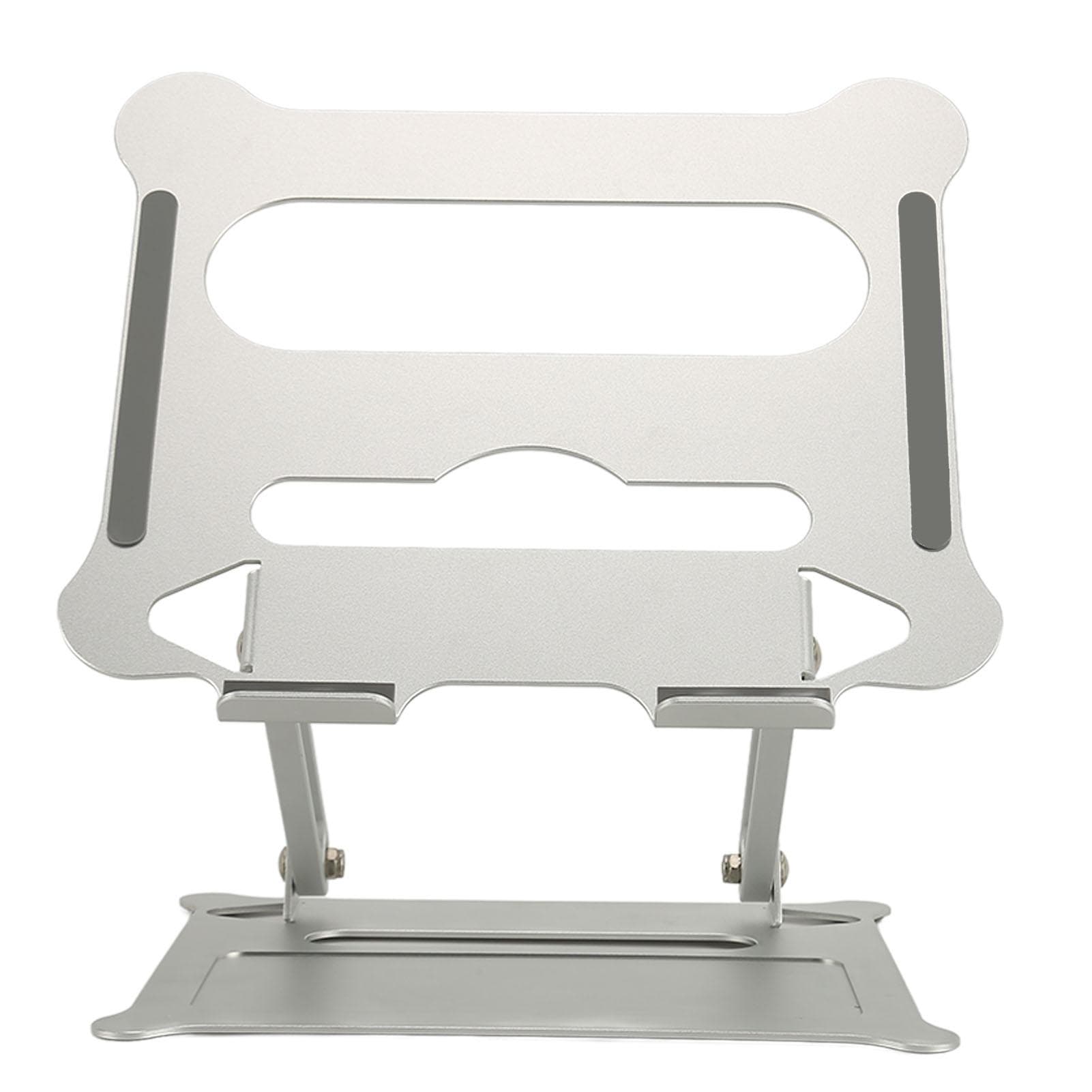 Laptop Stand Silver Portable Desktop Folding Retractable Liftable Adjustable Angle Aluminum Alloy