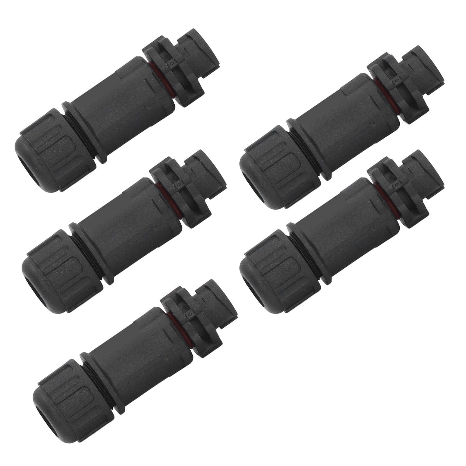 5PCS Aviation Cable Connectors IP67 Waterproof E7 Buckle 4 Pin 716?28UNS Thread Solder Wiring