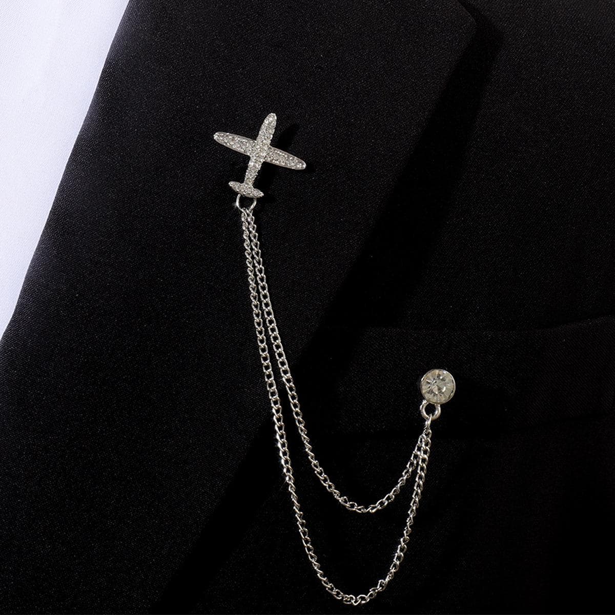 Men's Fashion Collar Pin Set: Japanese & Korean Style with Eagle, Crown, Tassel, and Cross Jewelry.