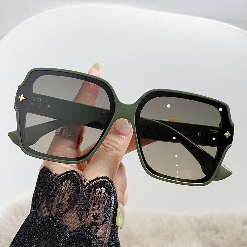 Square Frame Sunglasses Korean Style UV400 Sun Glasses for Women Men Adult Trendy Personalized Eyewear