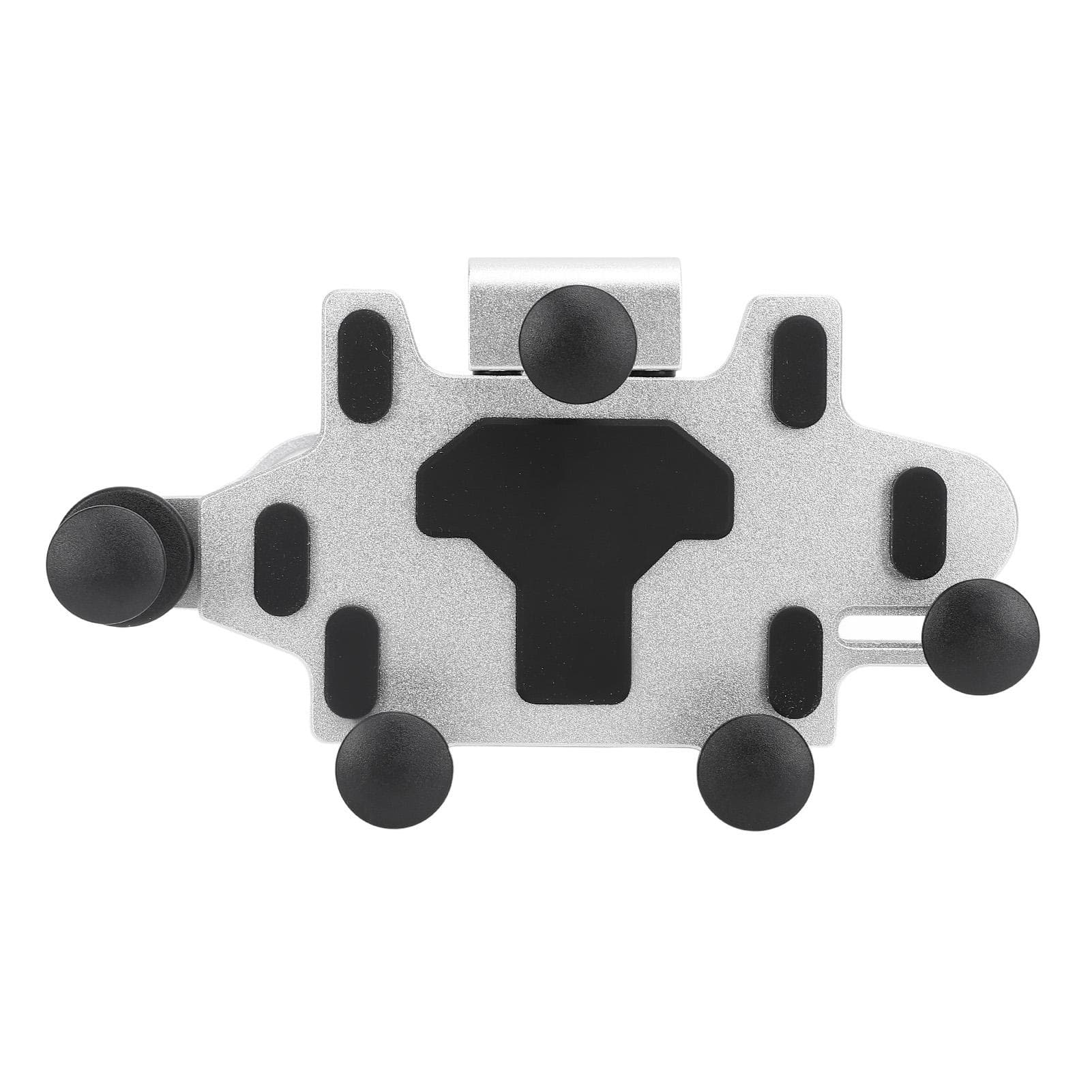 Motorcycle Phone Mount Adjustable 5 Claw Rotatable Shock Absorbing Silicone Pads Motorcycle silver