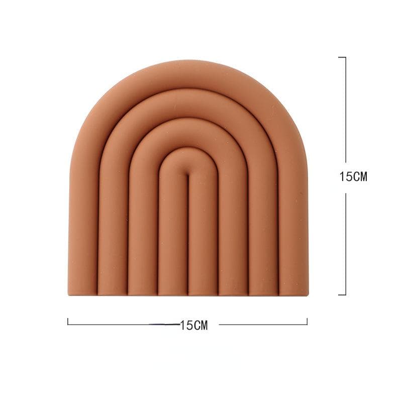 Silicone Table Mat Coaster Dishes Pot Holder Placemat Multifunctional Pot Holders For Kitchen Heat Resistant Pan Pads orange
