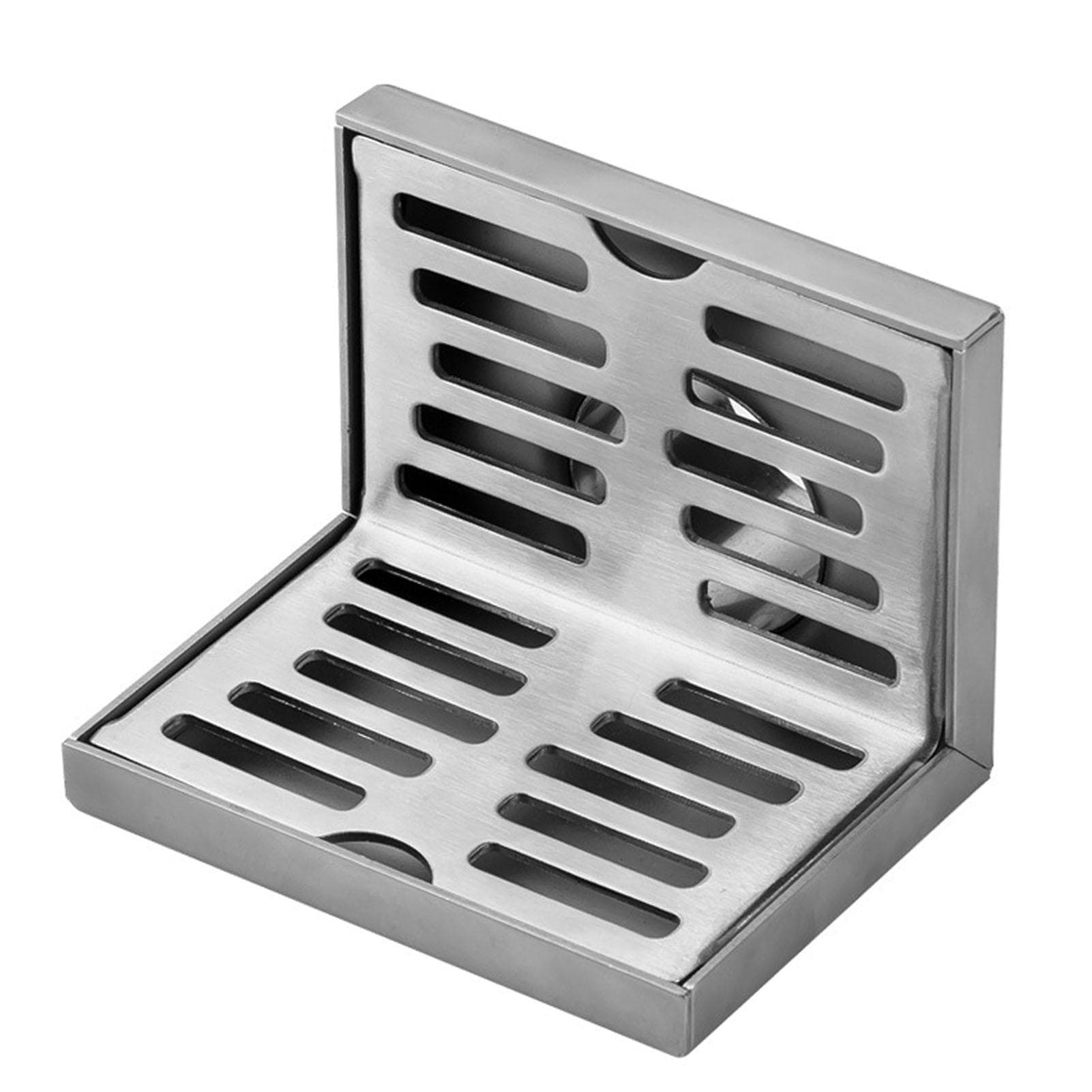 Side Drain 304 Stainless Steel Corrosion Resistance Thickened L Shape Floor Drain for Bathroom 4 Inch for 75mm Pipe