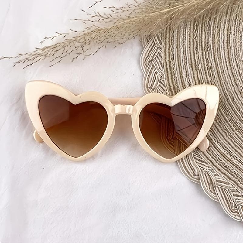 5pcs Fashion Sweetheart Decorative Glasses Retro Heart Shaped Sunglasses for Festivals Parties Accessories