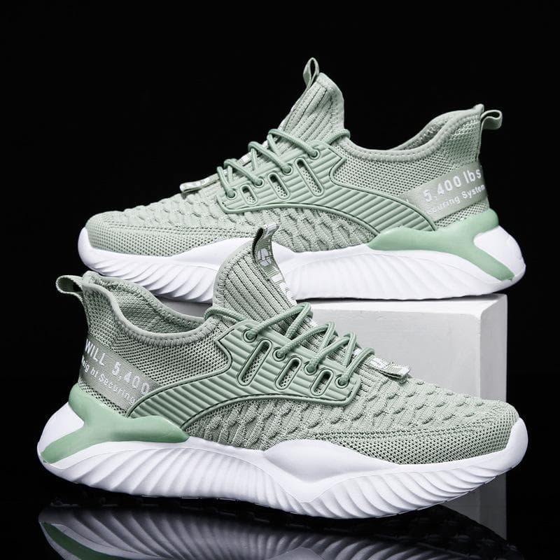 Men's Shoes Large Size Men's Shoes Knitted Breathable Sneakers Low Top Casual Shoes 45