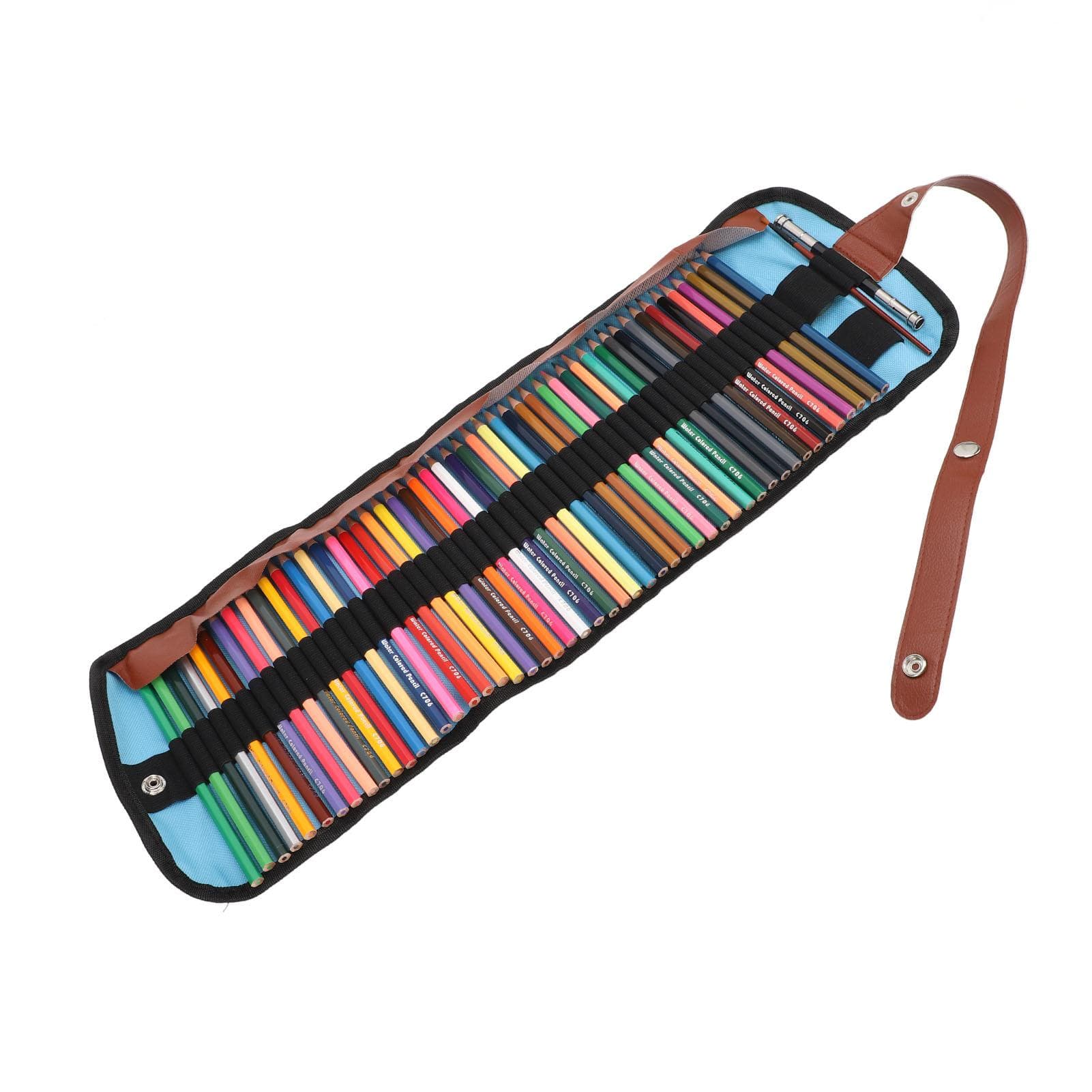 Water Soluble Colored Pencils Set Portable 50 Colors Artist Drawing Pencils for Sketching