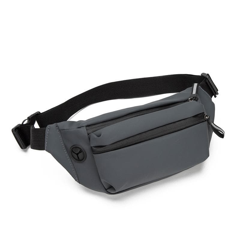Men Waterproof Belt Bag Chest Pack Male Waterproof Waist Bag Outdoor Sports Fanny Pack Men's Travel Shoulder Bags gray