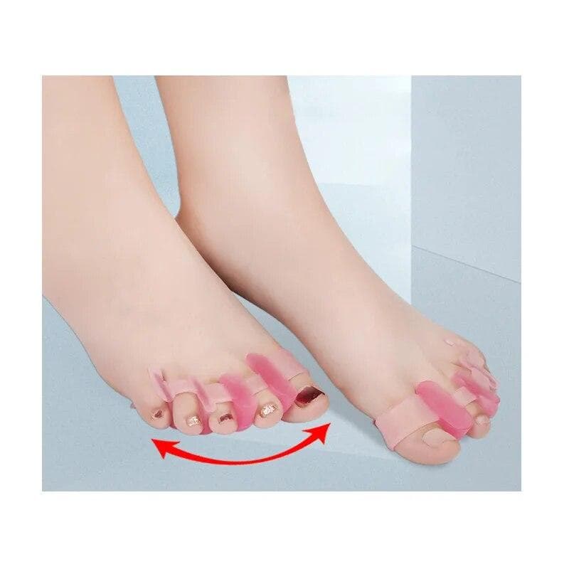 Toe Separator Hallux Valgus Corrector Bunions Finger Separator Toe Corrector Fingers Feet Haluksy Toe Spreader Bunion Corrector pink
