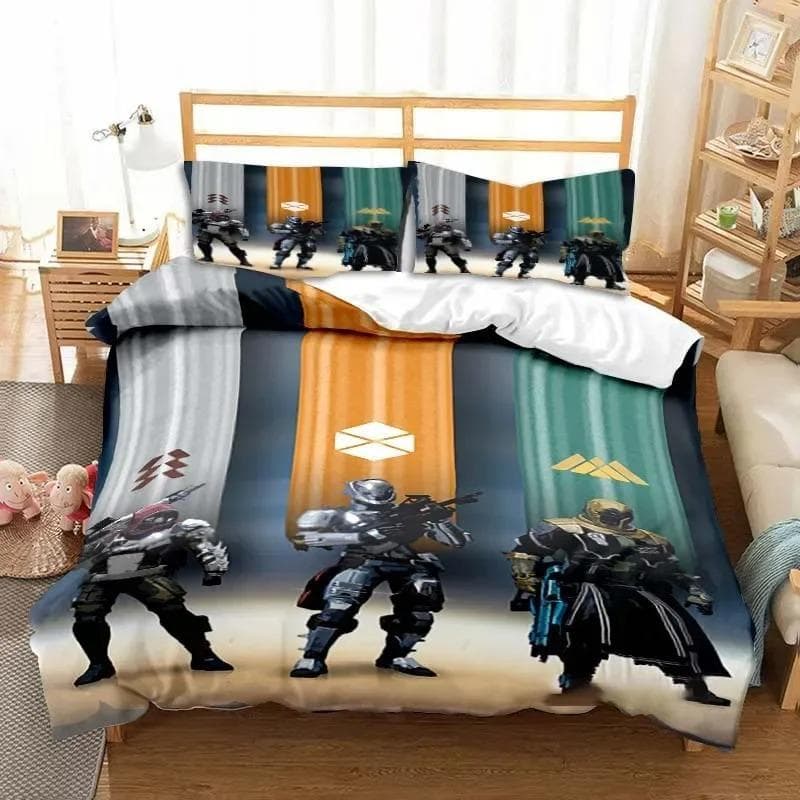 Game Destiny Bedding Set Boys Girls Twin Queen Size Duvet Cover Pillowcase Bed Kids Adult Fashion Home Textile Customizable AU Single 140x210cm