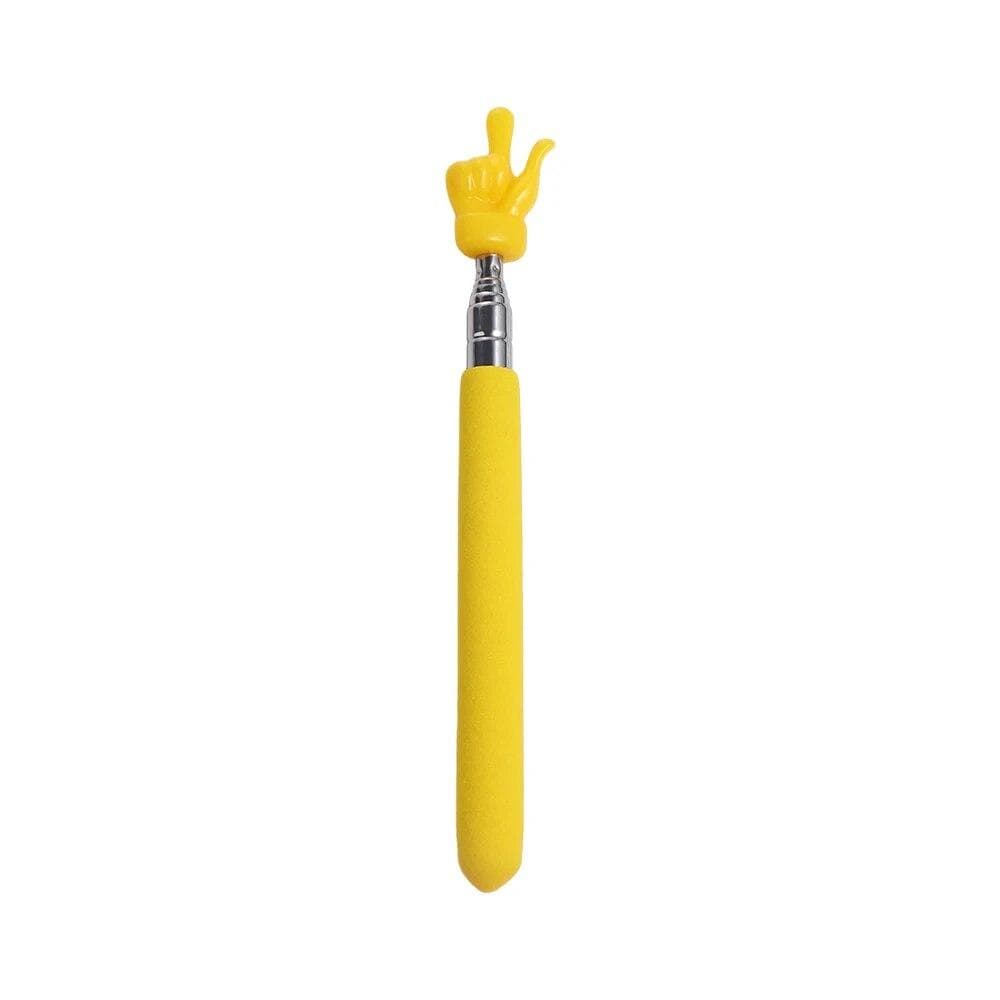 Finger Reading Guide Preschool Teaching Tools Retractable Sticks Educational Learning Toys For Children Class Whiteboard Pointer yellow