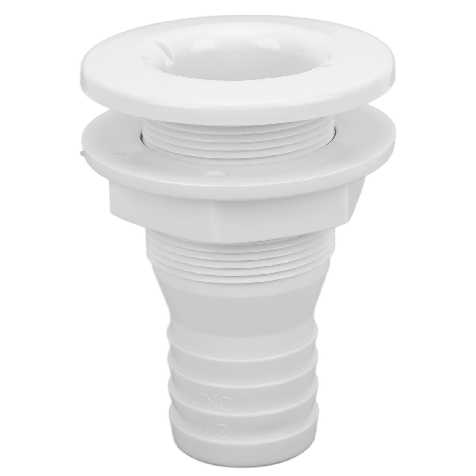 1?12in Thru Hull Fitting Straight ABS Hose Connector Accessory for Boats MarinesWhite white