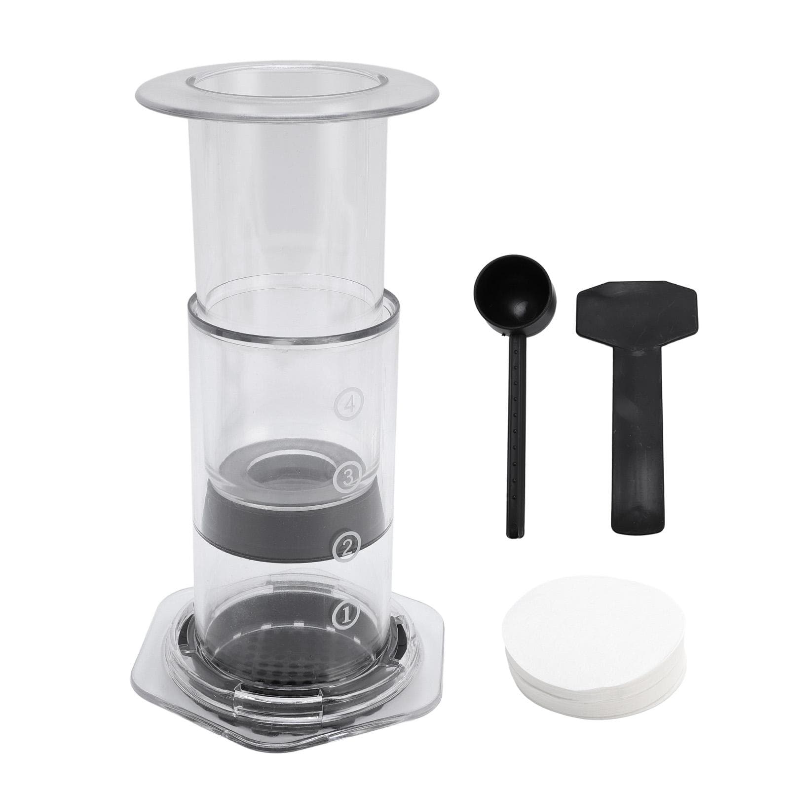 300ml Transparent Outdoor Portable Hand Press Coffee Maker Hand Brewing Coffee Press Pot For Travel L(for 6.5-9kg)