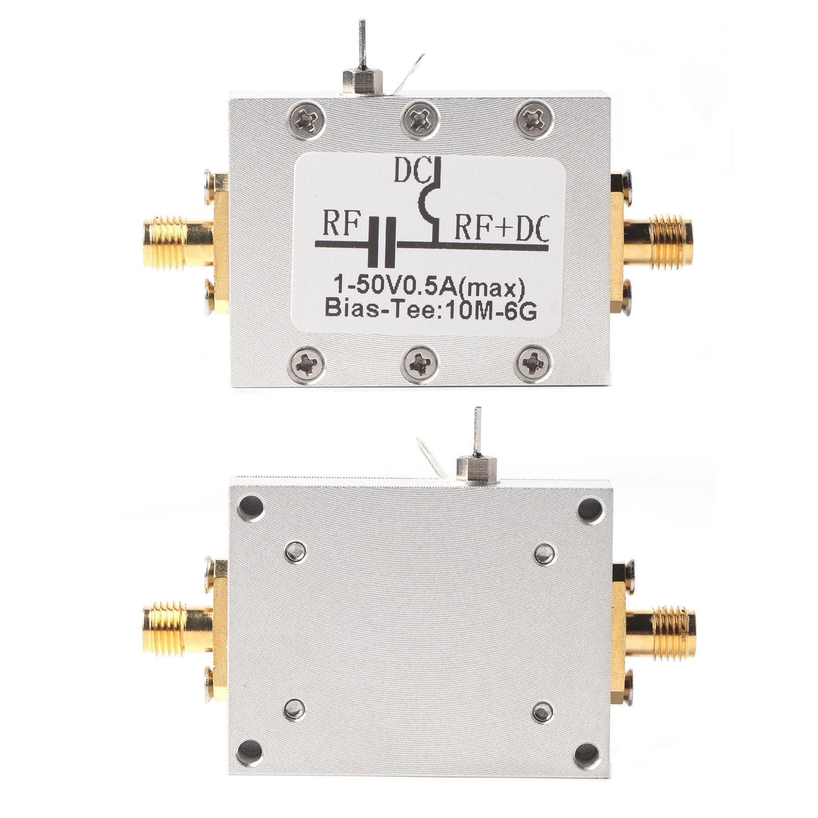1 Pcs 10MHz6GHz Bias Tee 10MHz6GHz Broadband Radio Frequency Microwave Coaxial Bias