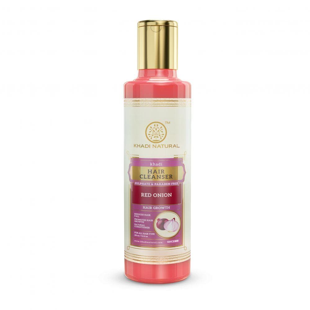 Red Onion Shampoo: for hair growth (210 ml), Red Onion Hair Cleanser Khadi Natural 210 ml