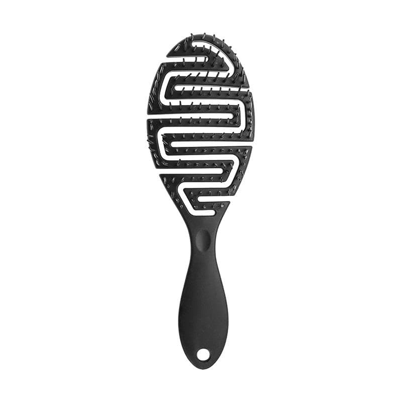 Comb for Girls, Fluffy Design, Pork Rib Comb, Hair Comb, Massage Comb, Air Cushion Comb black