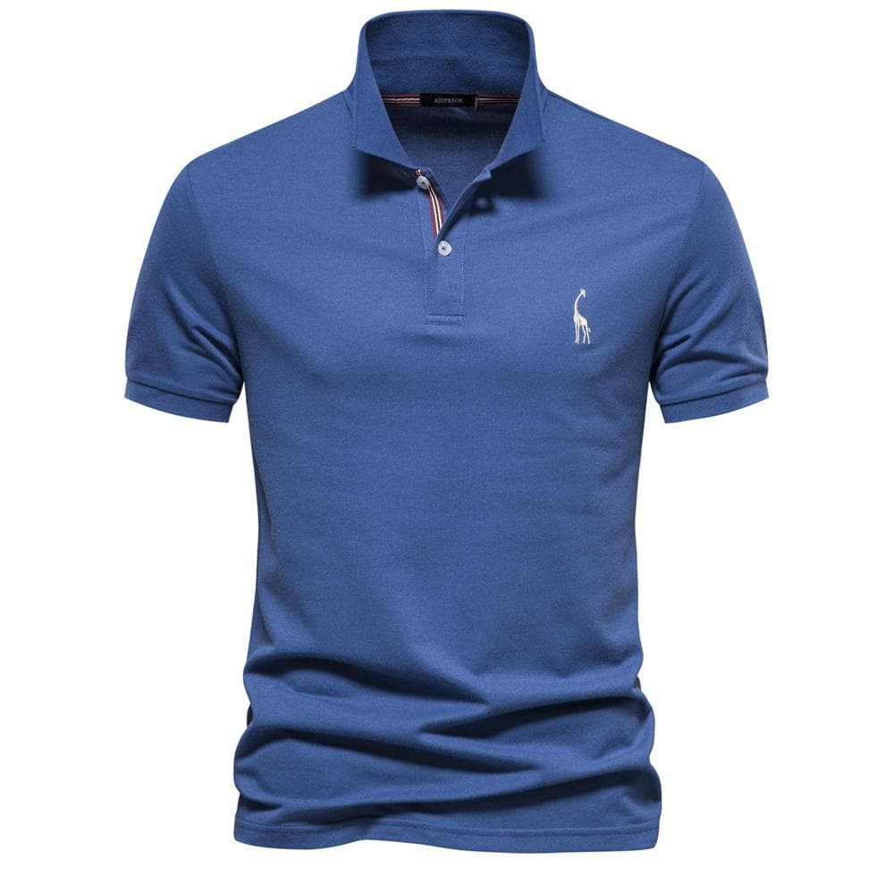 AIOPESON Brand Men's Original Polo Shirts Cotton Polo Shirts for Men Short Sleeve High Quantity Polo Men New Summer Clothing XXL 100-105kg denim blue