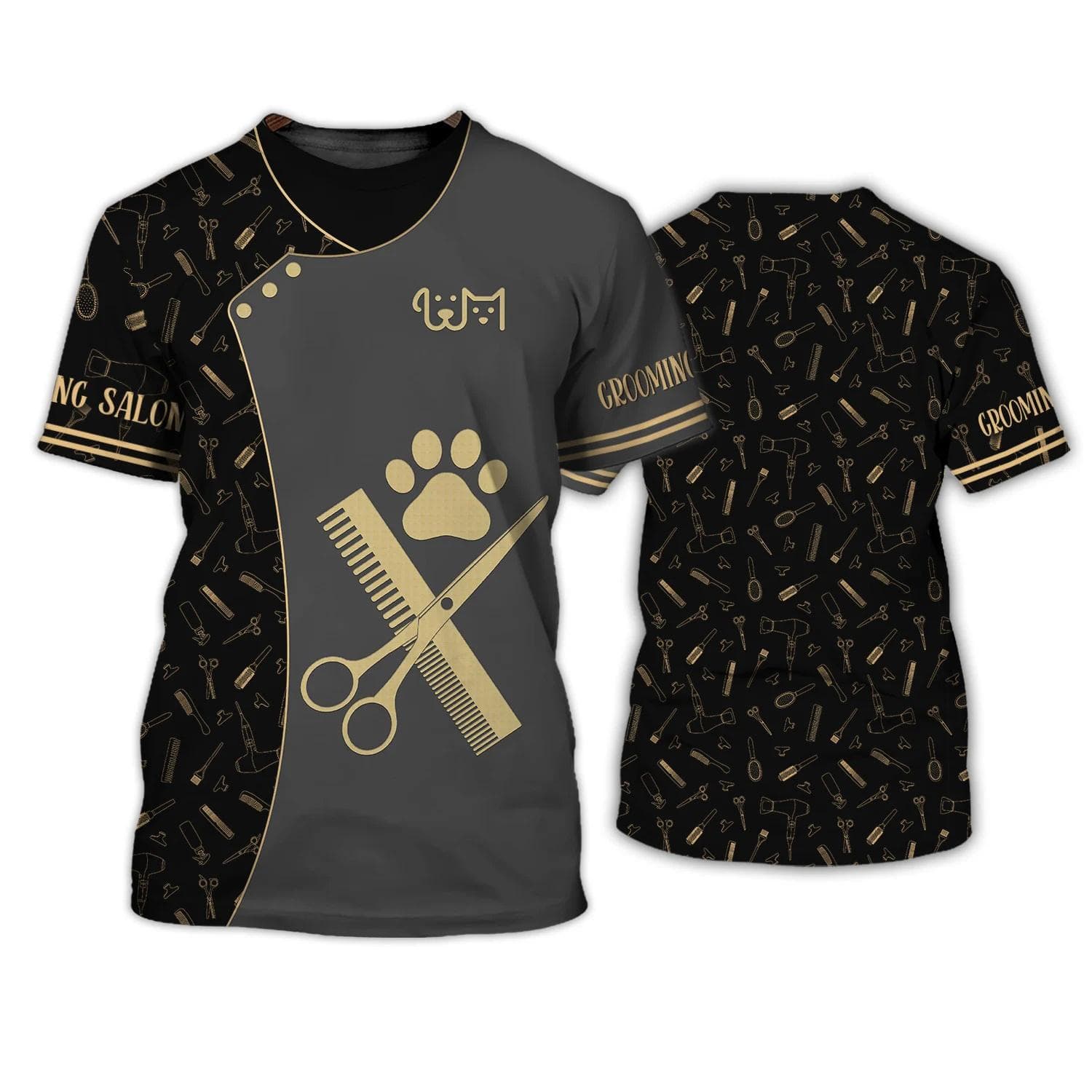 Pet Groomer T-Shirts Dog Cat Grooming 3D Print Streetwear Men Women Fashion Oversized T Shirt Cosplay Tees Tops Uniform Clothing 4XL