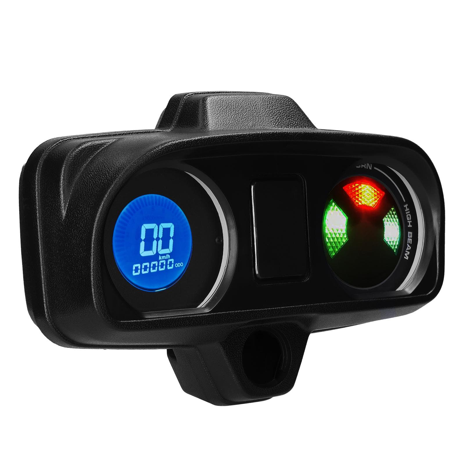 LCD Motorcycle Speedometer Odometer 10000RPM 199KMH Electric Tachometer Fuel Level Guage 12V black