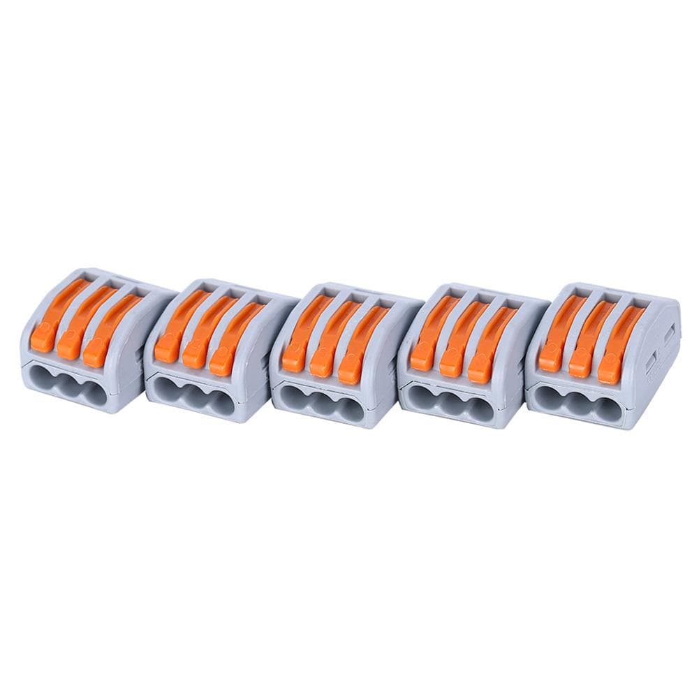10pcs PCT213 Compact Wiring Connector 3 Way Push in Lighting Electrical Cable Fast Connection