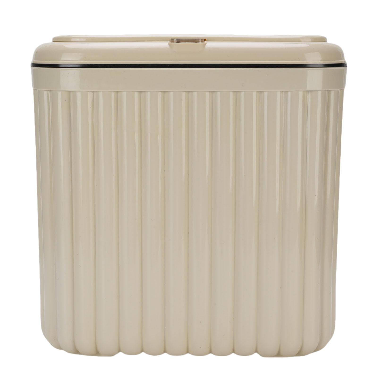 Slim Trash Can with Lid Bathroom Garbage Can with Pop Up Lid Waste Basket for Bathroom Kitchen