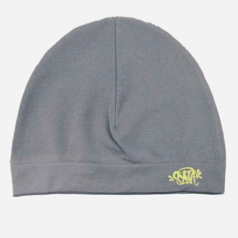 European and American hip-hop retro fashion casual versatile men's and women's letter embroidery double-layer pullover hat One size gray