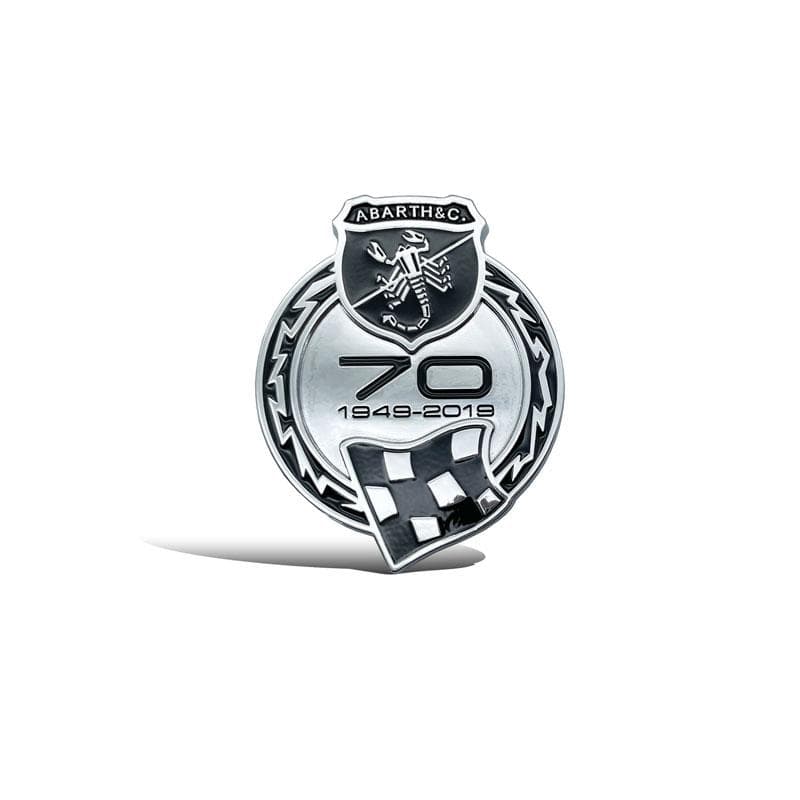 Car Styling 3D Metal Logo Car Sticker Trunk Emblem Decal For Abarth 70th Anniversary 595 Esseesse Badge Competizione Turismo