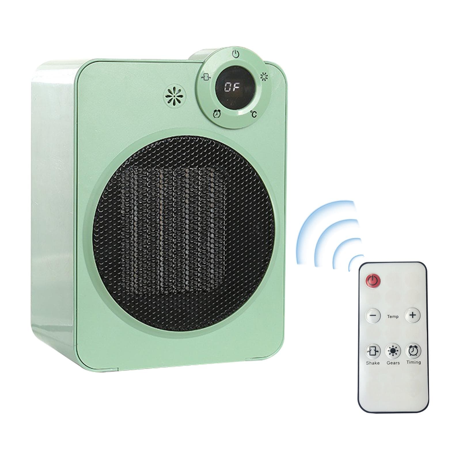 2000W Touch Screen Space Heater Electric Warm Air Machine PTC Ceramic Heating 70 degrees  Wideangle Air green