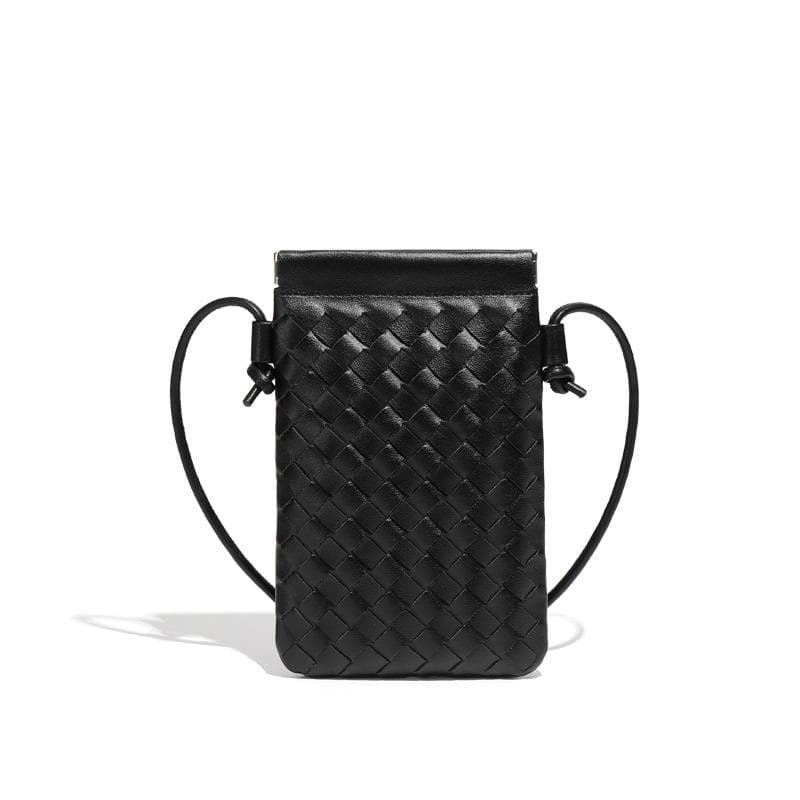 Fashionable Mini Mobile Phone Bag, Hand-woven Bag, Simple, Trendy, Versatile, Retro, Small, Single-shoulder Crossbody Women's Bag