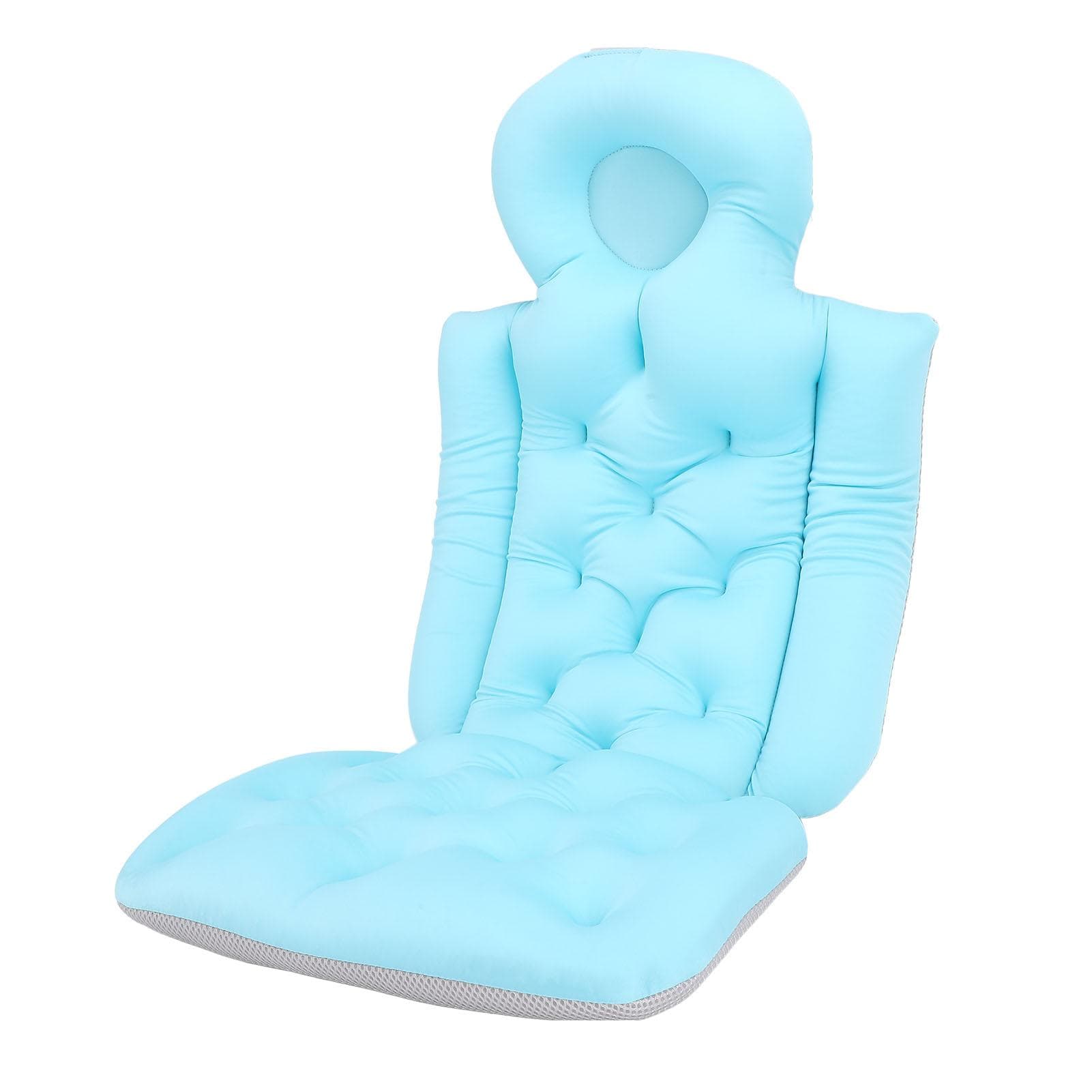 Full Body Bath Pillow for Bathtub Adult Tub Pillow Cushion for Bath for Headrest Neck Support Light light blue