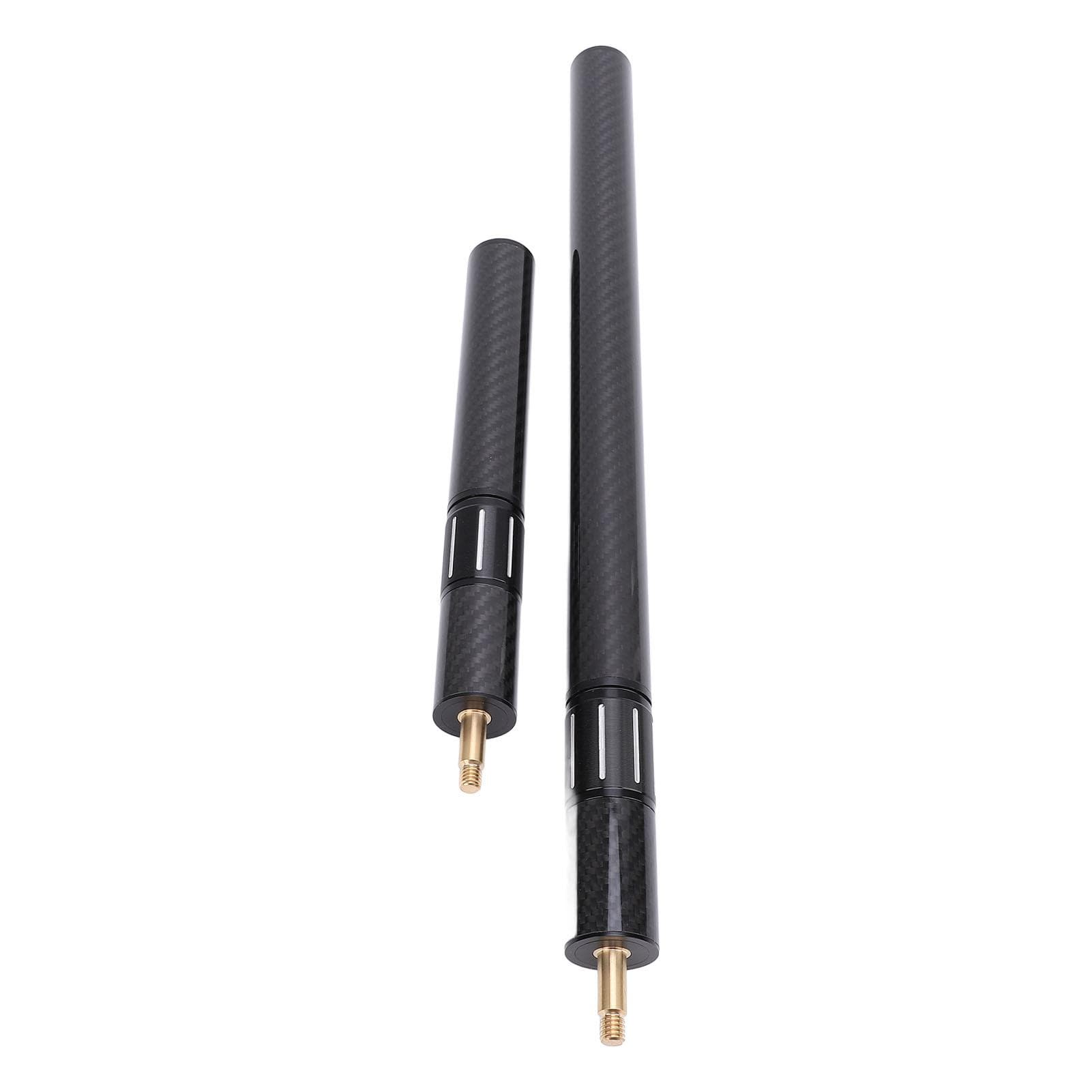 2 Pcs Pool Cue Extension 17in and 9in Carbon Fiber Aluminum Alloy Billiards Pool Cue Extender