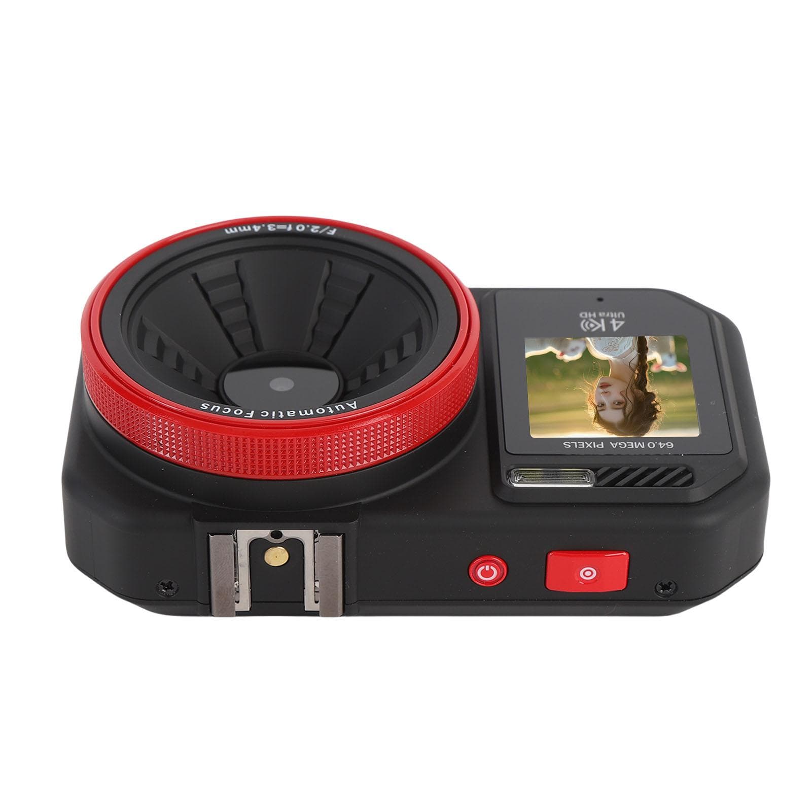 Digital Camera 64MP High Resolution 2.8 Inch HD Screen 18x Digital Zoom Autofocus Selfie Portable black