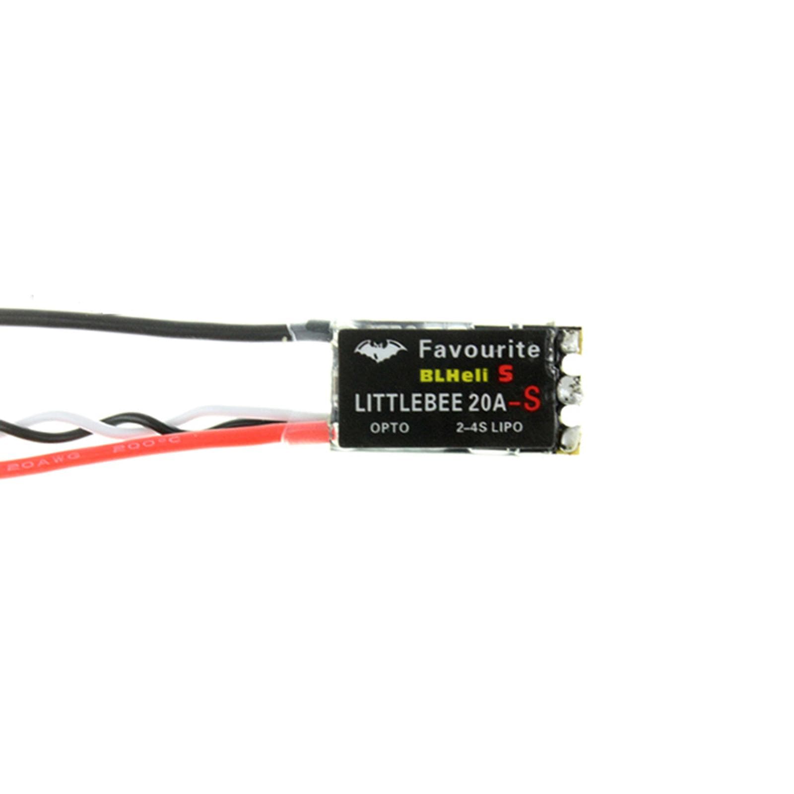 Favourite FVT LittleBee 20A Brushless ESC 4pcs BLHeli_S OPTO 2-4S Supports Mulitshot OneShot125 1pcs black