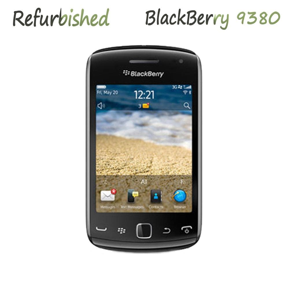 Refurbished Blackberry Curve 9380 512 RAM 512 ROM Mobile Phone With 1 SIM simple set black