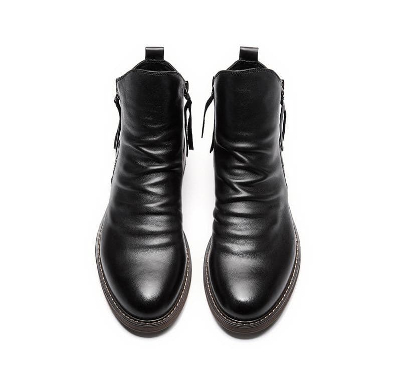 Original Boots Men Autumn Shoes Male Casual Boots Men Comfy Anti-Slip Lace-up Boots 47 black