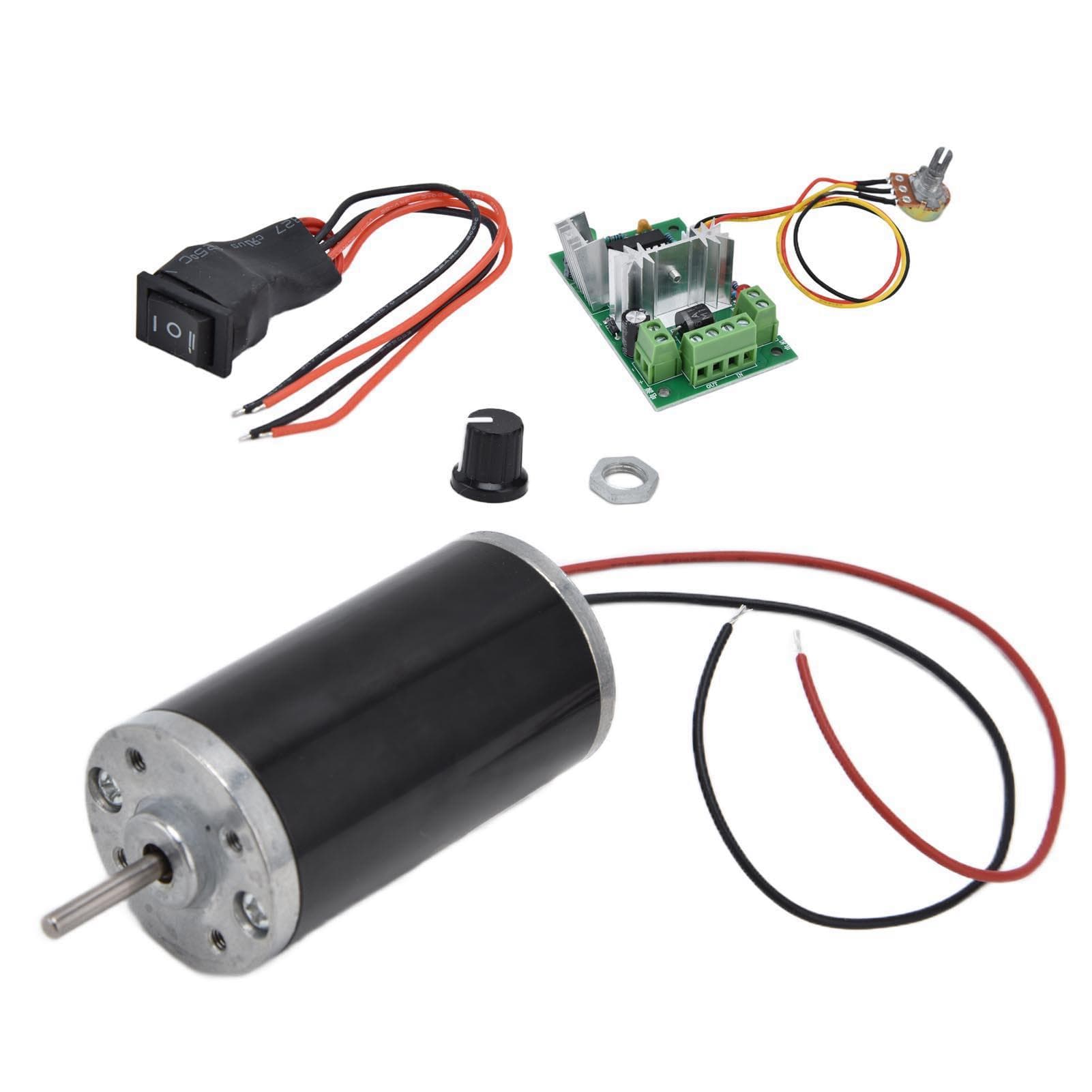 DC Permanent Magnet Motor Low Noise Mini High Speed CW CCW Motors for DIY Generator24V3500RPM