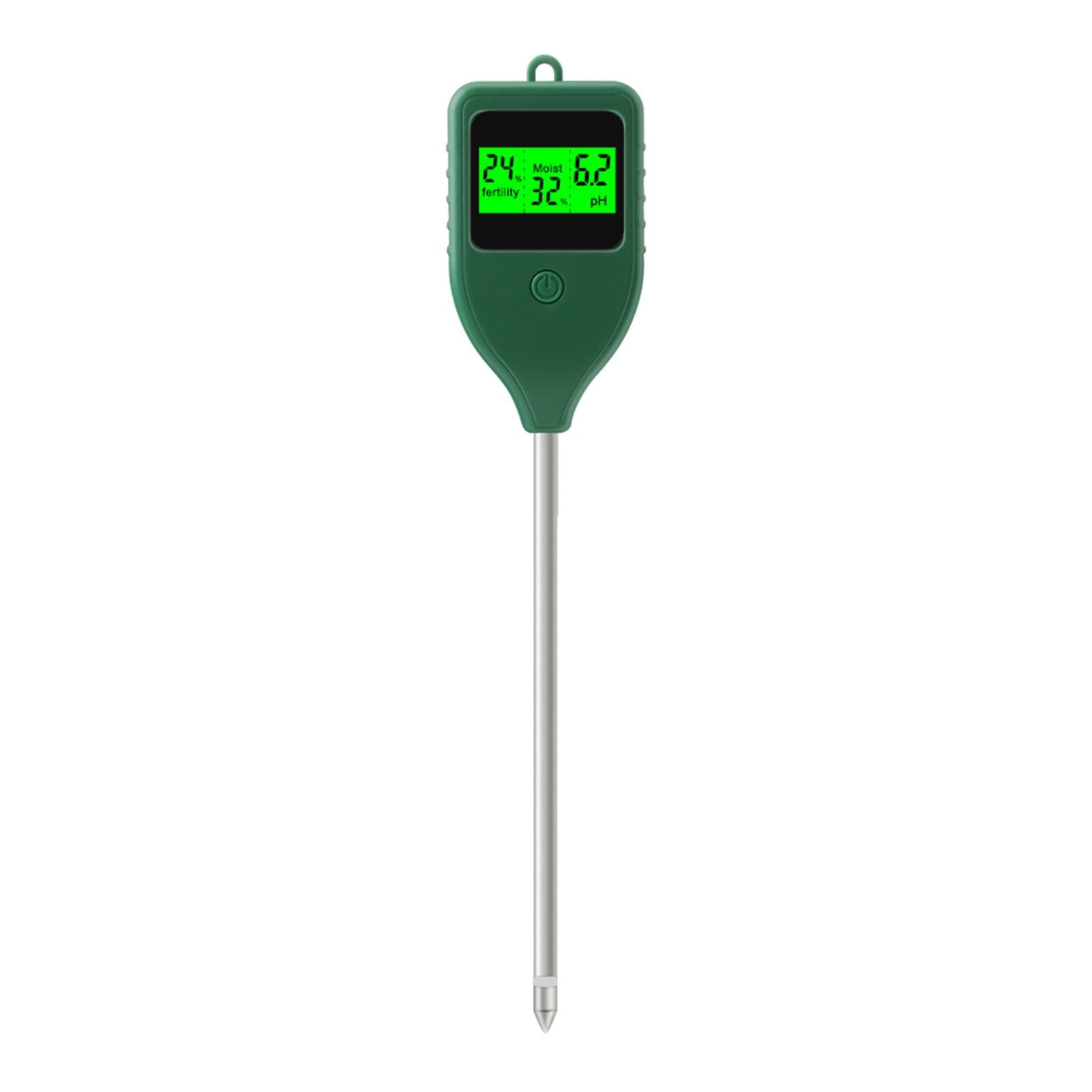 3 in 1 Soil pH Meter Soil Moisture Meter Farm Garden Fertility Tester Soil Moisture Test Detector green