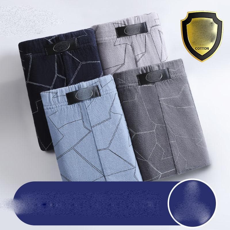Men's Underwear Four Pieces Men's Boyshort Cotton Breathable Young Men's Boxers Spring and Summer Boys Trend Short Shorts. 3XL 185