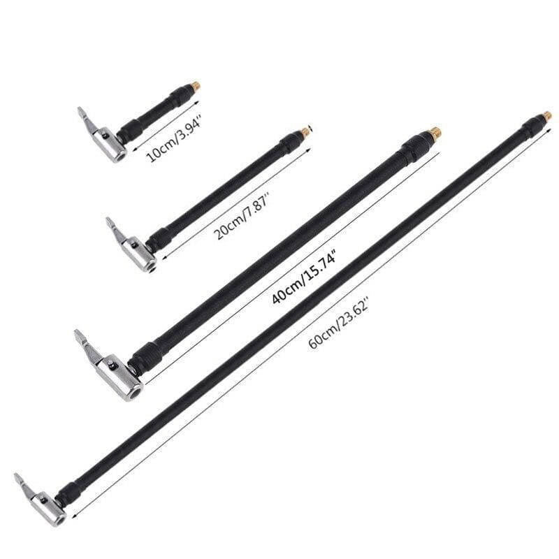 Bike Motorcycle Car Tire Air Inflator Hose Inflatable Pump Extension Tube Adapter Twist Tyre Locking Air Chuck Air Connection 10cm