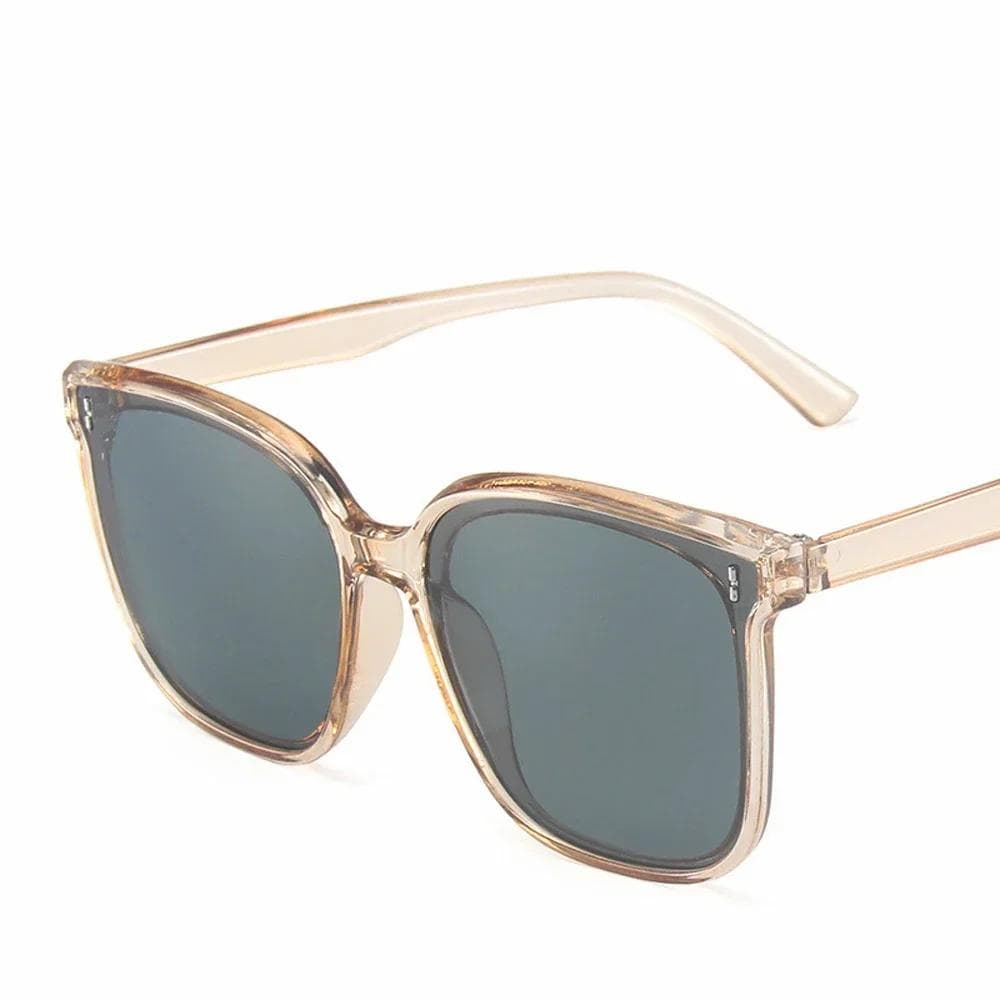 Vintage Square Sunglasses Women Men Oversized Retro Black UV400 Luxury Sun Glasses Goggle Classic As Picture