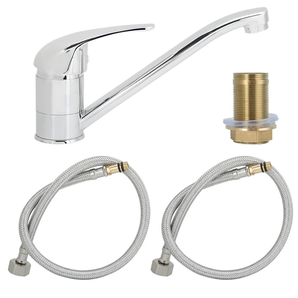 G1/2in Thread Copper Hot and Cold Water Kitchen Faucet 360 Degrees Rotation Sink Water Tap