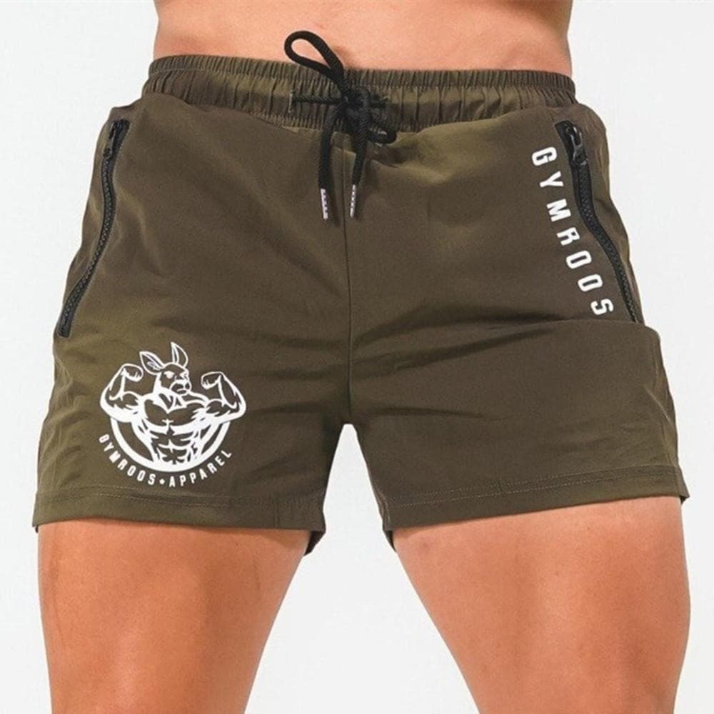 Summer Sport Shorts Men Casual Quick Dry  Gym Fitness Running sports Bottoms L army green