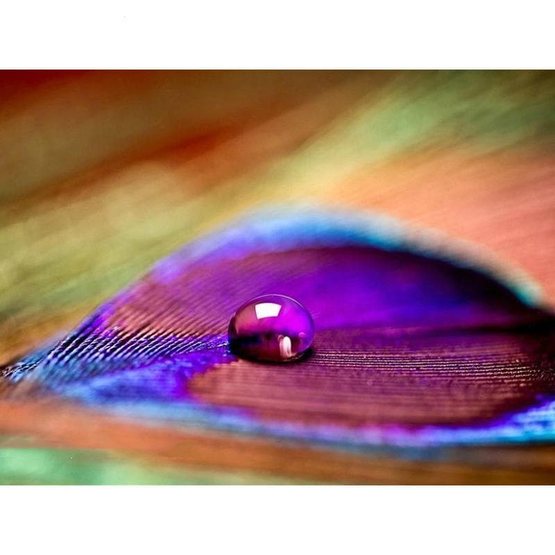 5D DIY Diamond Painting Heart Shaped Feather Diamond Embroidery Mosaic Cross Stitch Rhinestone Decor 20X30CM