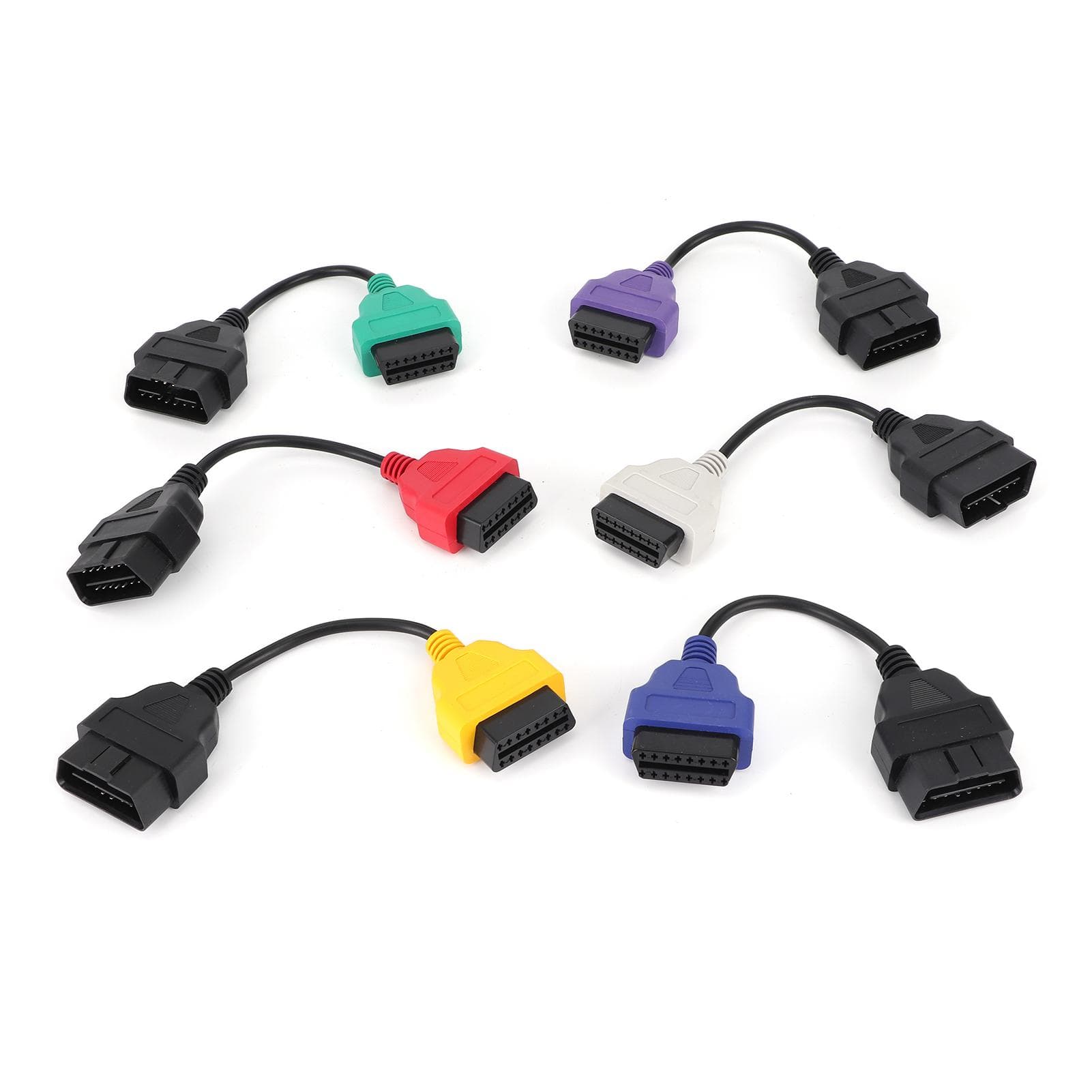 6 Color Auto OBD2 Connector Diagnostic Adapter Cable Accessory DC 12V Fit for Chrysler