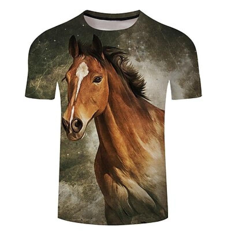 Map Vintage Mens 3D Shirt For TravelYellow Summer Men'S Tee Graphic Prints Round Neck 3D Daily Holiday Short Sleeve Clothing 6XL