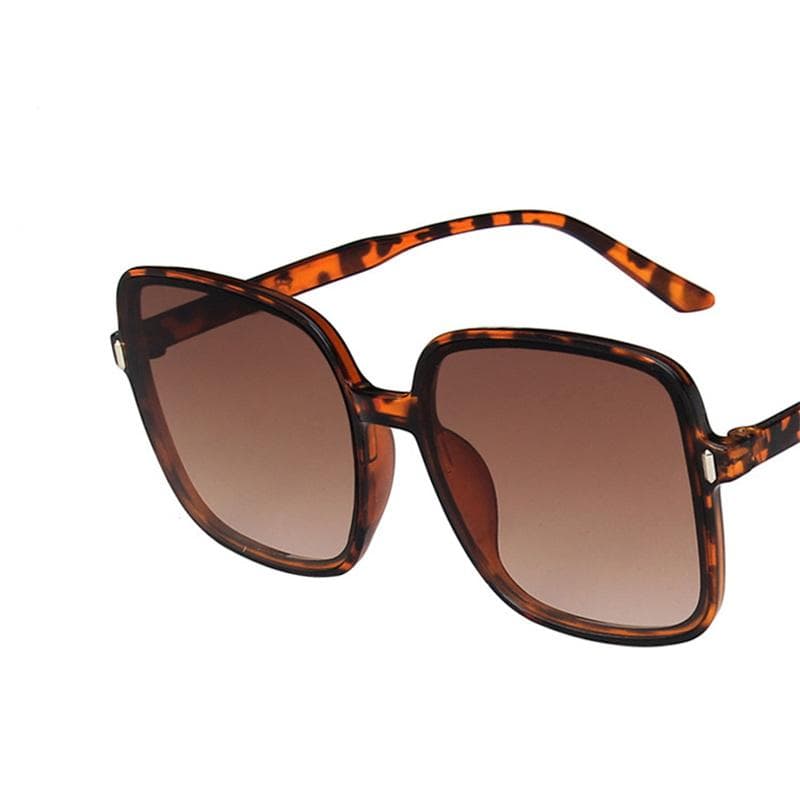 Oversize Square Sunglasses Women Retro Vintage Gradient Lens Sun Glasses Female Fashion Designer Clear Black White only 1pcs sunglasses