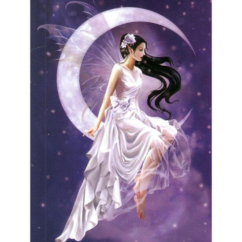 5d Diy Diamond Embroidery Moonlight Beauty Diamond Painting Cross Stitch Rhinestone Mosaic Decor 20X30CM