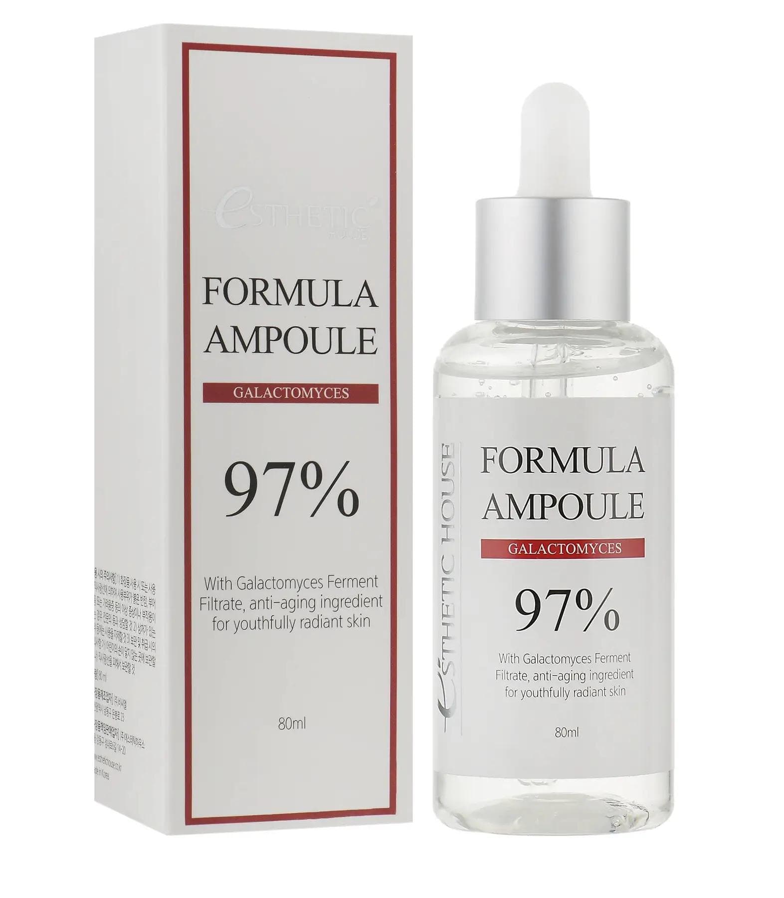 Formula Ampoule Galactomyces Esthetic House Revitalizing Facial Serum with Fermented Yeast Mushrooms 80 ml