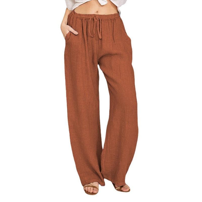 Summer Women's Pants Large Size Loose Casual Pants XL orange
