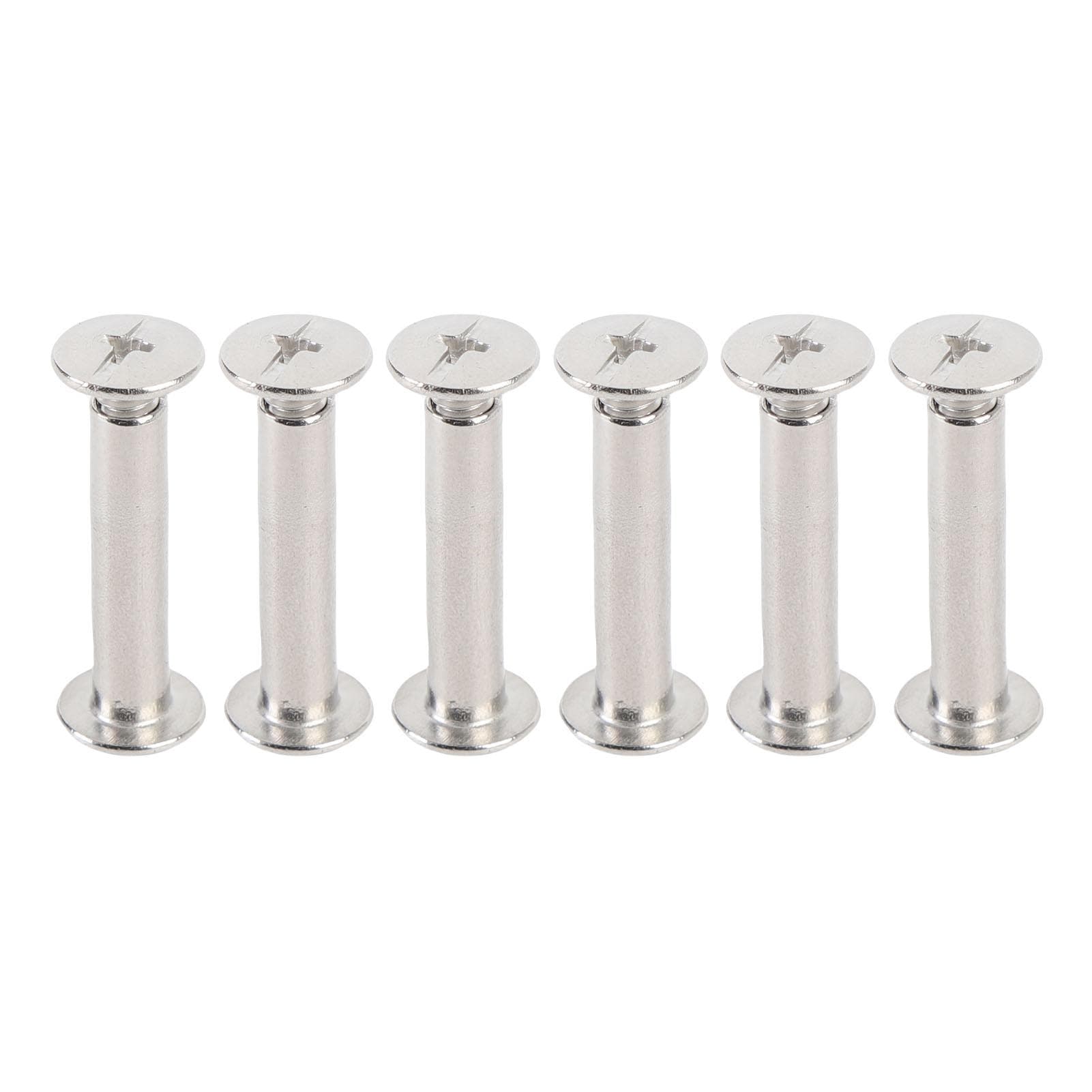 30 Sets Flat Round Head Rivet M4 5x23x9.5mm Stainless Steel Binding Post Screws for Leather